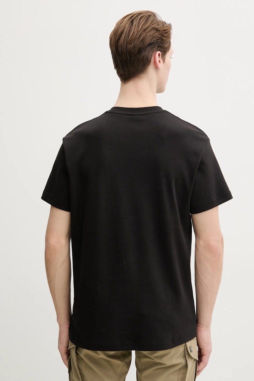 Βαμβακερό μπλουζάκι G-Star ανδρικό, χρώμα: μαύρο, D25967-C812 φωτογραφία