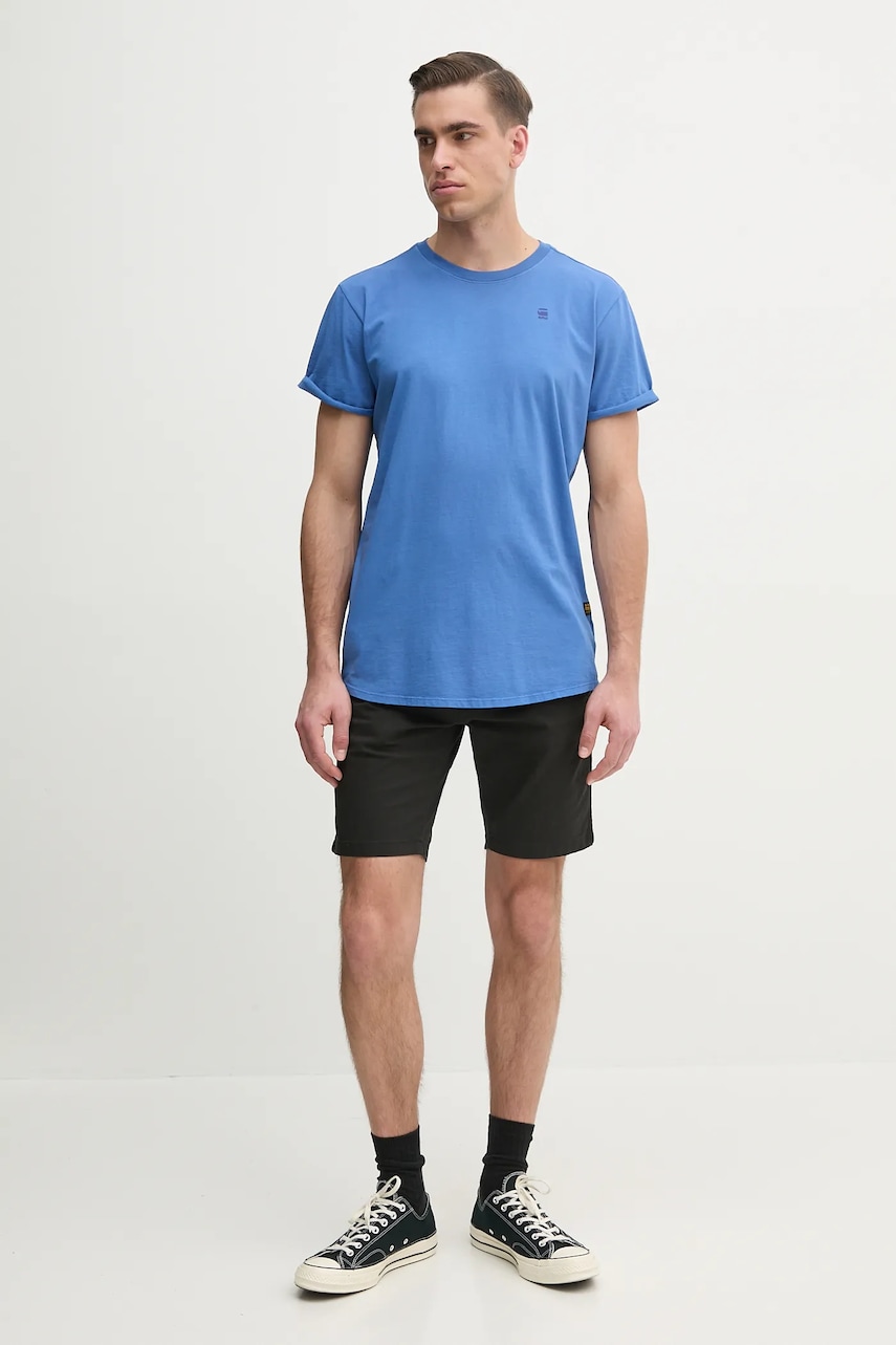 Хлопковая футболка G-Star Raw мужская однотонная D25971-2653 Хлопковая футболка G-Star Raw мужская однотонная D25971-2653