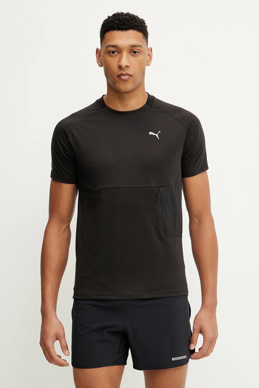 Puma tricou de antrenament culoarea negru, cu imprimeu, 629673