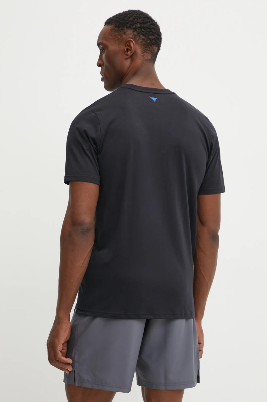 Μπλουζάκι προπόνησης Under Armour Project Rock χρώμα: μαύρο, 1389945 φωτογραφία