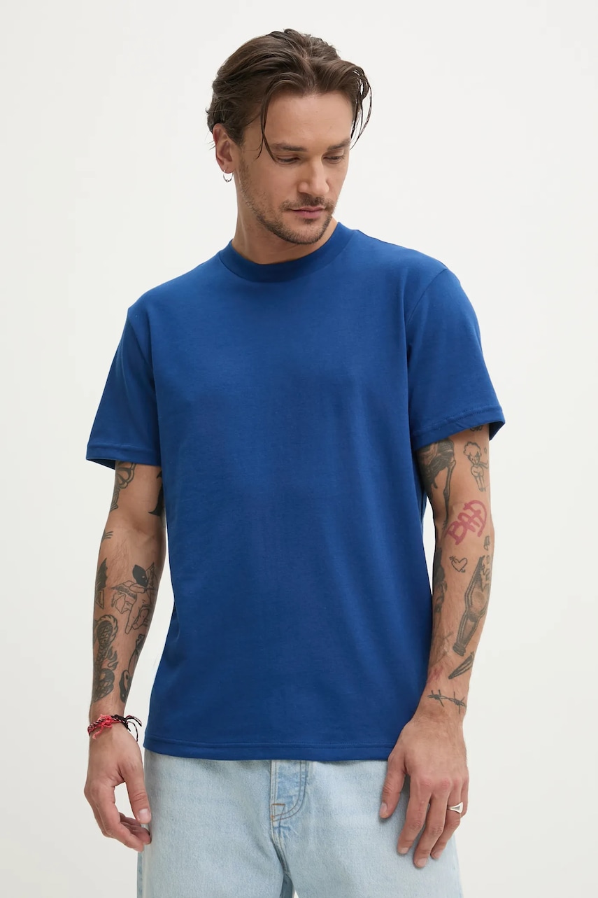 Tričko Hollister Co. tmavomodrá barva, KI324-5136