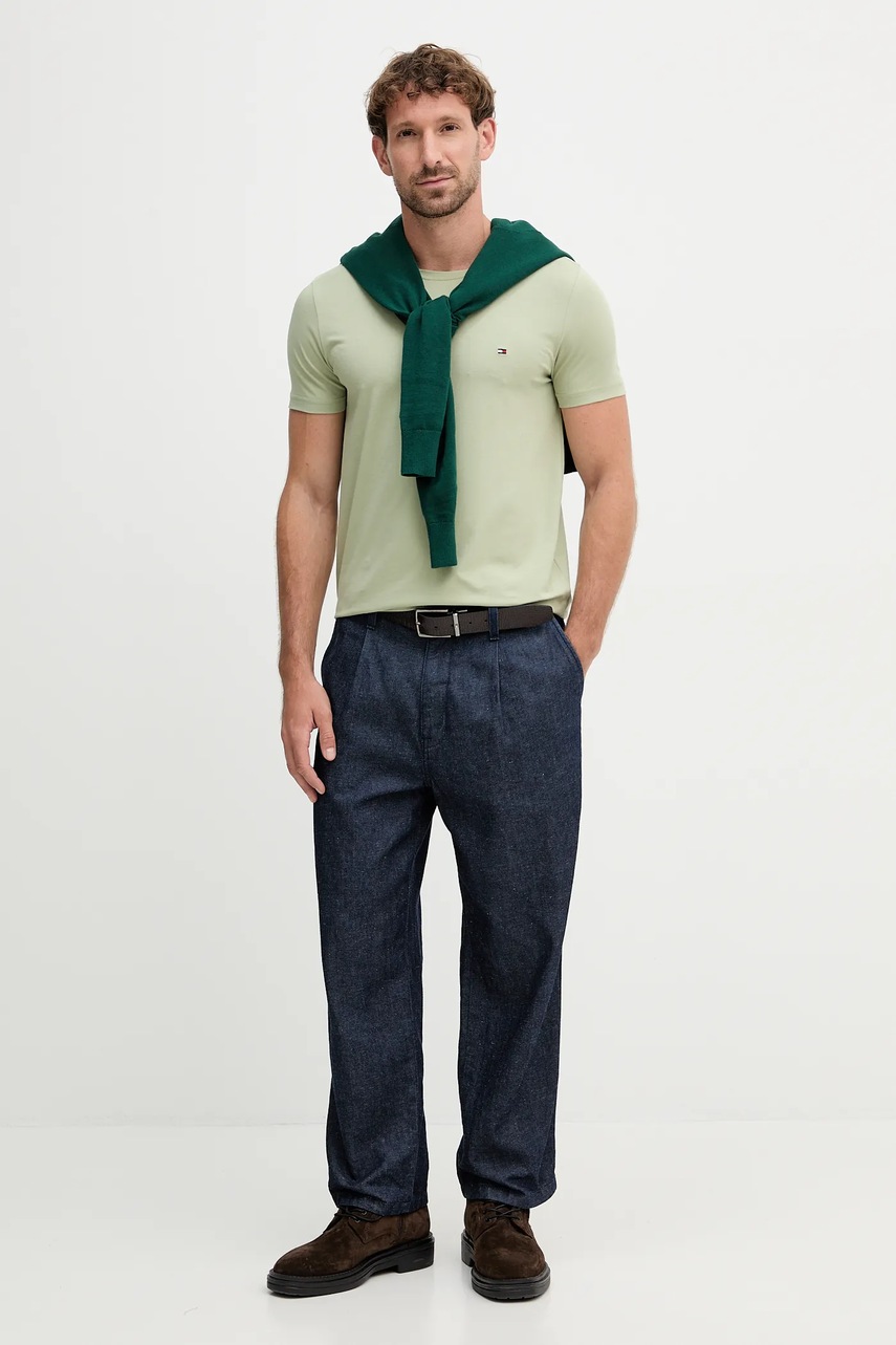 Футболка Tommy Hilfiger цвет жёлтый однотонная MW0MW10800 Футболка Tommy Hilfiger цвет жёлтый однотонная MW0MW10800