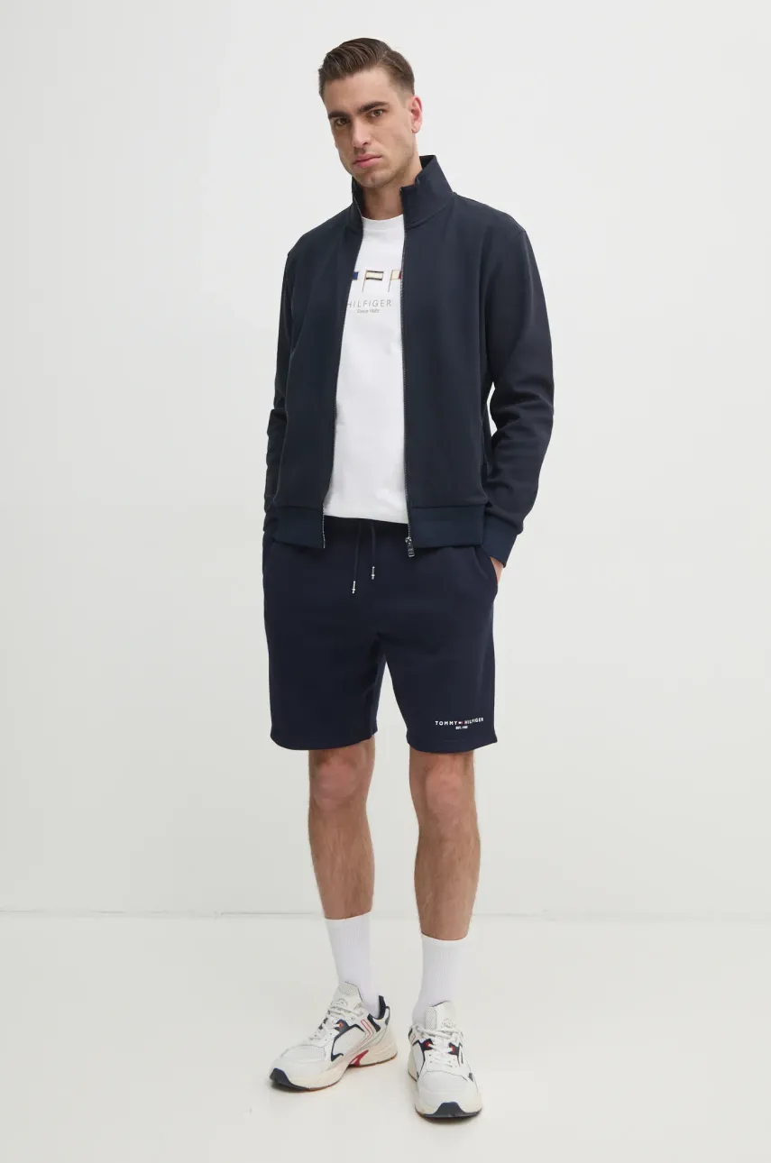 Хлопковая футболка Tommy Hilfiger мужская цвет белый с аппликацией MW0MW38616 Хлопковая футболка Tommy Hilfiger мужская цвет белый с аппликацией MW0MW38616