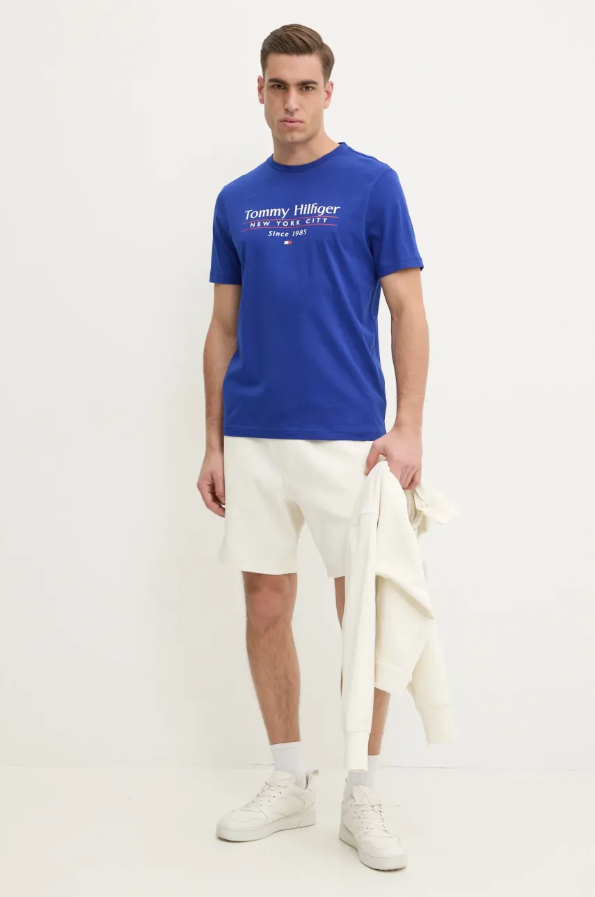 Хлопковая футболка Tommy Hilfiger мужская с принтом MW0MW38621 Хлопковая футболка Tommy Hilfiger мужская с принтом MW0MW38621