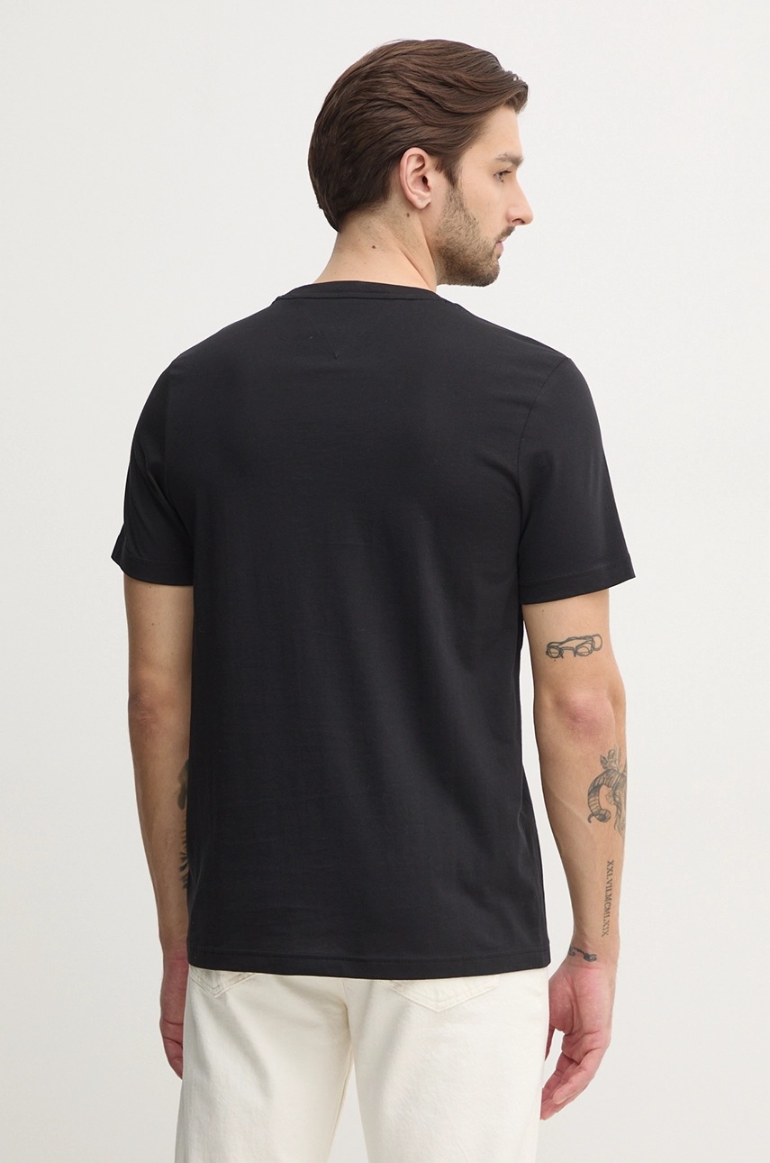 Βαμβακερό μπλουζάκι Tommy Hilfiger ανδρικό, χρώμα: μαύρο, MW0MW38622 φωτογραφία