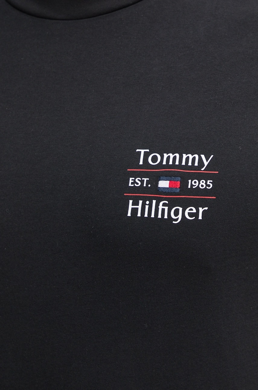 Βαμβακερό μπλουζάκι Tommy Hilfiger ανδρικό, χρώμα: μαύρο, MW0MW38622 φωτογραφία