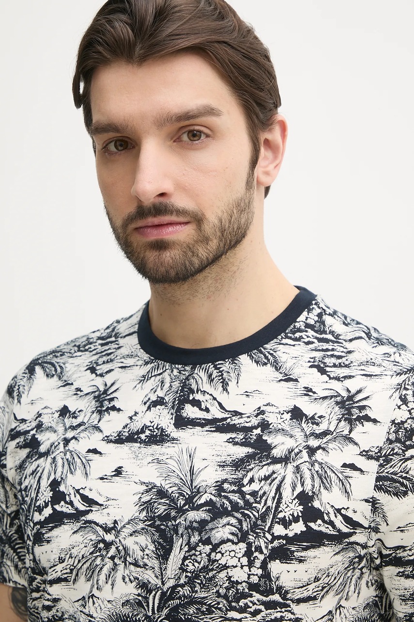 Βαμβακερό μπλουζάκι Tommy Hilfiger ανδρικό, χρώμα: μαύρο, MW0MW38933 φωτογραφία