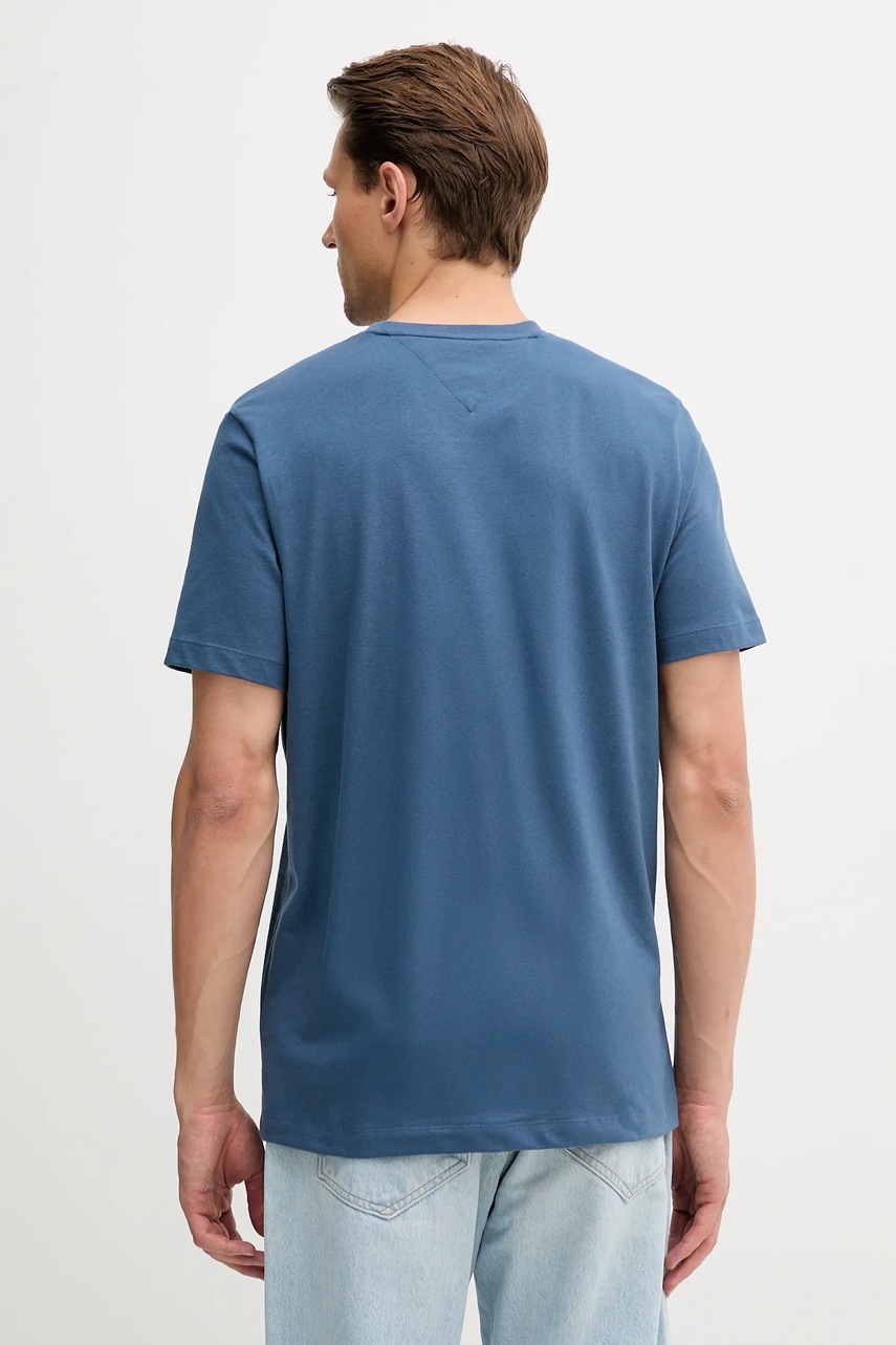 Хлопковая футболка Tommy Hilfiger мужская однотонная MW0MW39995 Хлопковая футболка Tommy Hilfiger мужская однотонная MW0MW39995