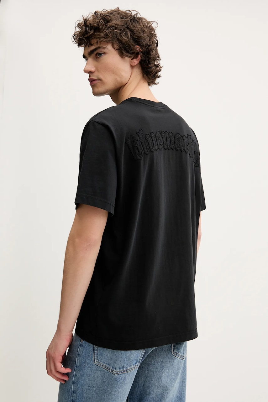 BLUEMARBLE tricou din bumbac barbati, culoarea negru, cu imprimeu, TS35.JE28AA25 BLUEMARBLE tricou din bumbac barbati, culoarea negru, cu imprimeu, TS35.JE28AA25