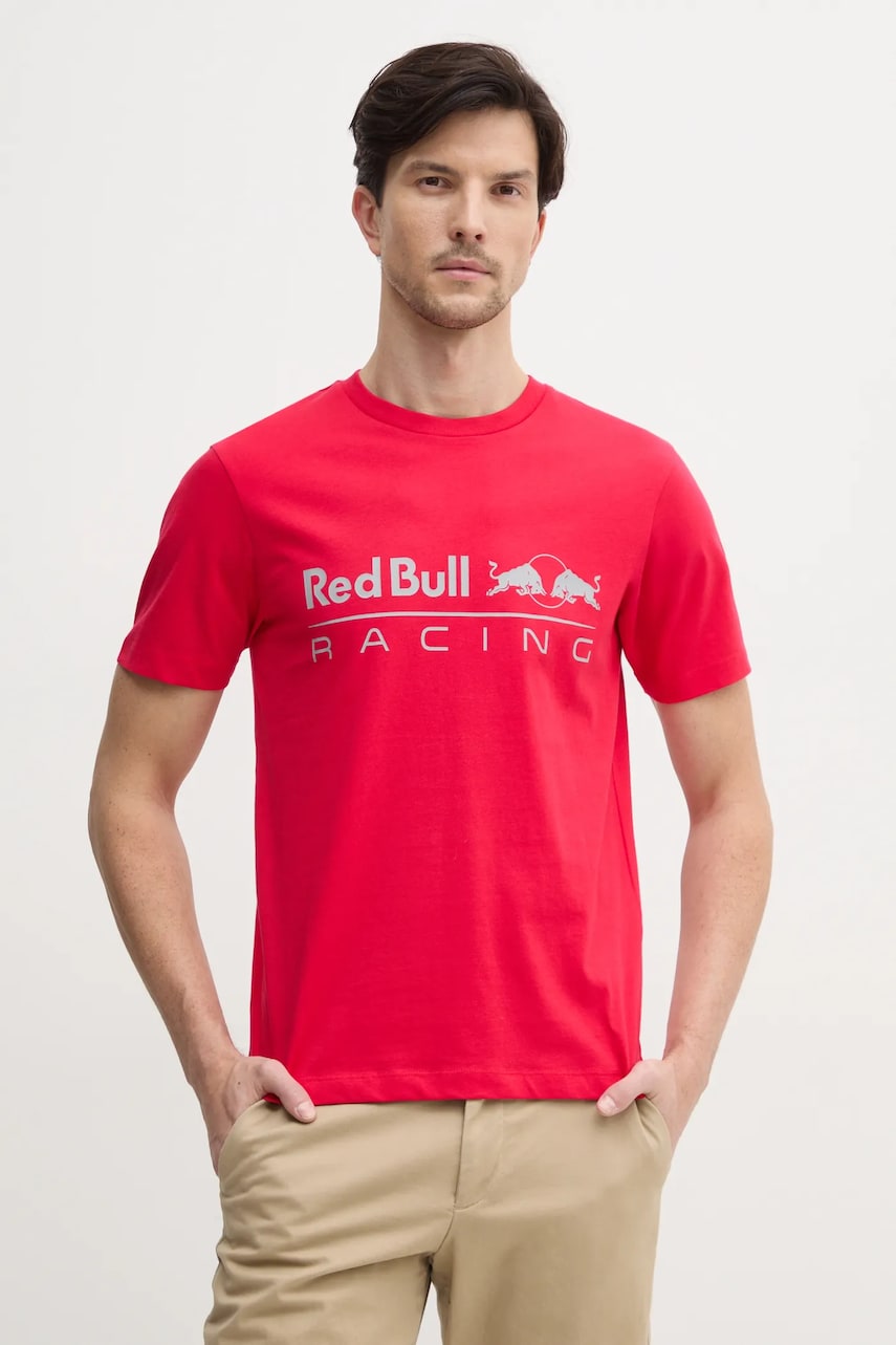 Red Bull Racing x Pepe Jeans tricou din bumbac LOGO TEE barbati, culoarea rosu, cu imprimeu, RM500016 Red Bull Racing x Pepe Jeans tricou din bumbac LOGO TEE barbati, culoarea rosu, cu imprimeu, RM500016