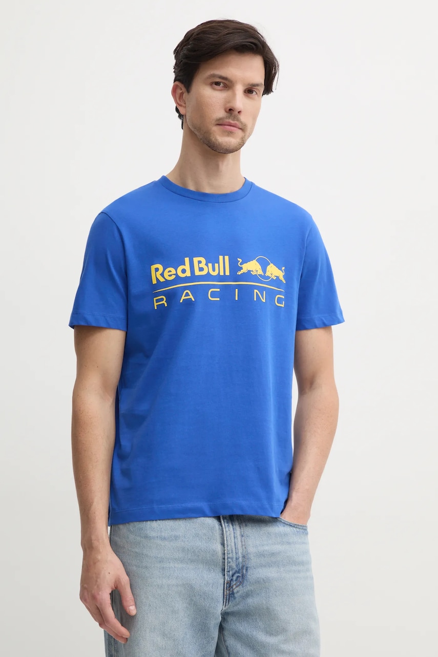 Red Bull Racing x Pepe Jeans tricou din bumbac LOGO TEE barbati, culoarea violet, cu imprimeu, RM500016 Red Bull Racing x Pepe Jeans tricou din bumbac LOGO TEE barbati, culoarea violet, cu imprimeu, RM500016
