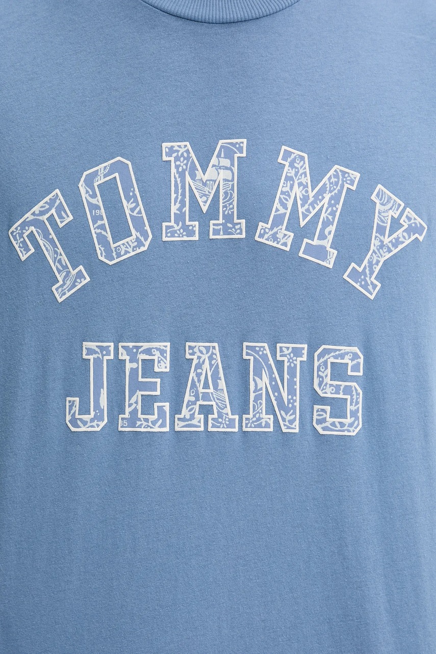 Бавовняна футболка Tommy Jeans чоловіча з принтом DM0DM20773 