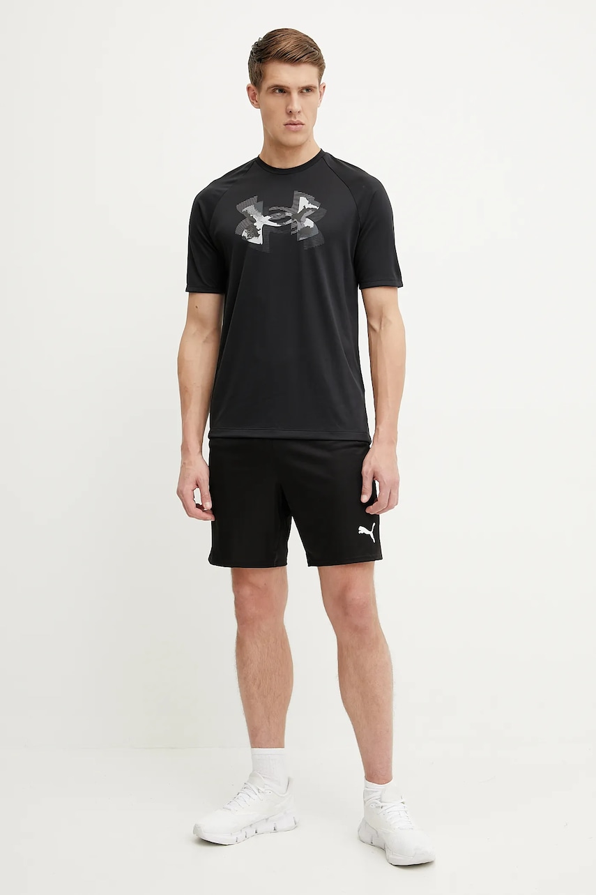 Футболка для тренинга Under Armour Tech Print Fill цвет чёрный с принтом 1390208 Футболка для тренинга Under Armour Tech Print Fill цвет чёрный с принтом 1390208