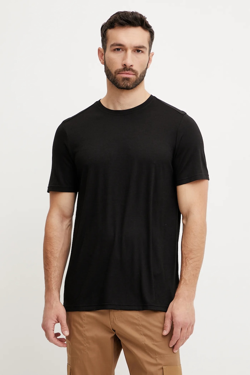 Smartwool tricou sport culoarea negru, neted, SW002748 Smartwool tricou sport culoarea negru, neted, SW002748