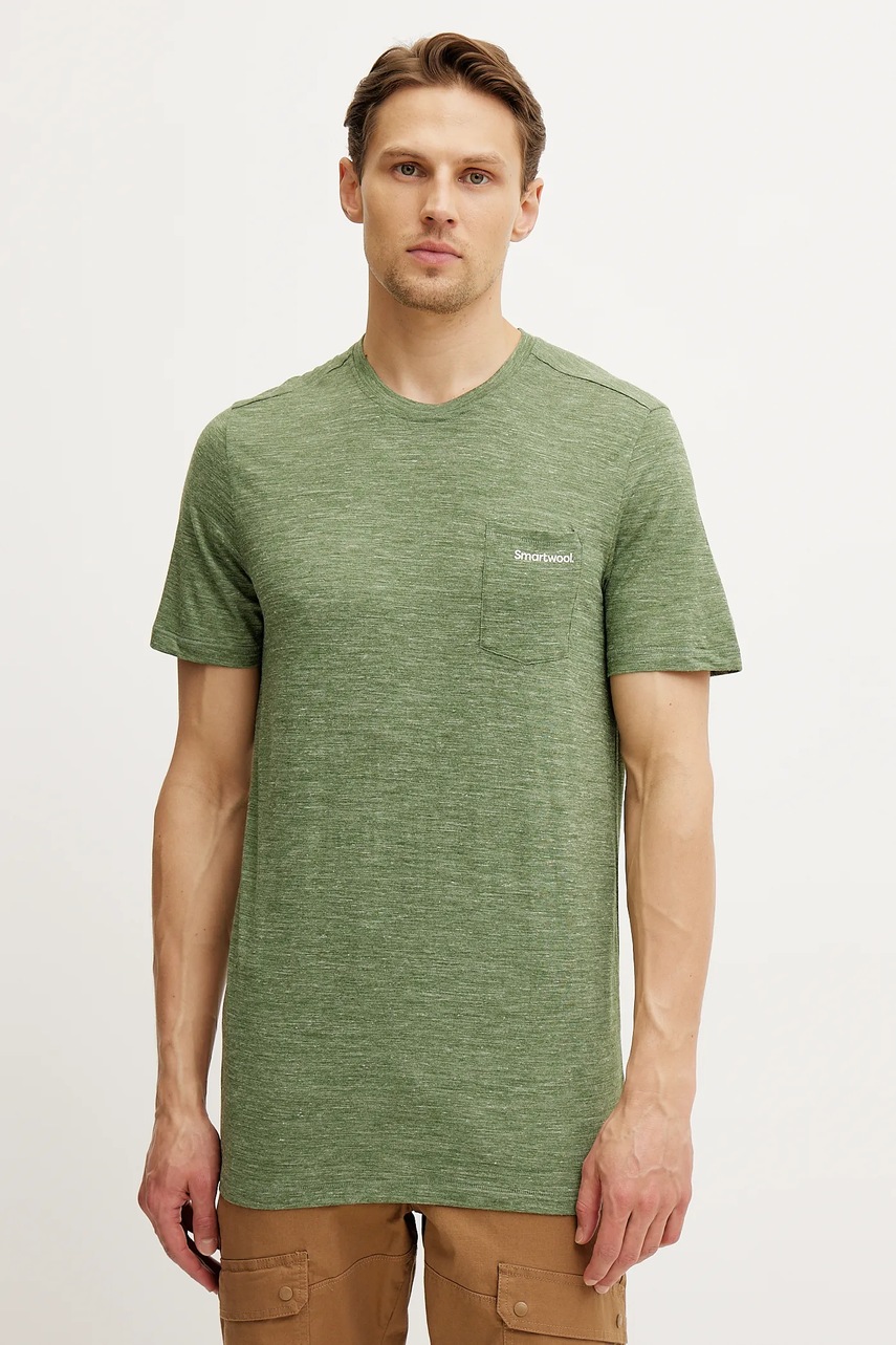 Αθλητικό μπλουζάκι Smartwool χρώμα: πράσινο, SW002758 φωτογραφία