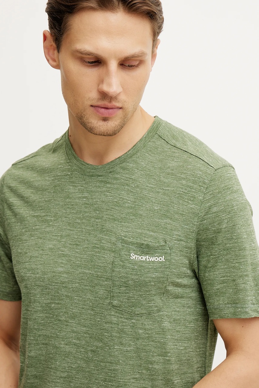 Αθλητικό μπλουζάκι Smartwool χρώμα: πράσινο, SW002758 φωτογραφία