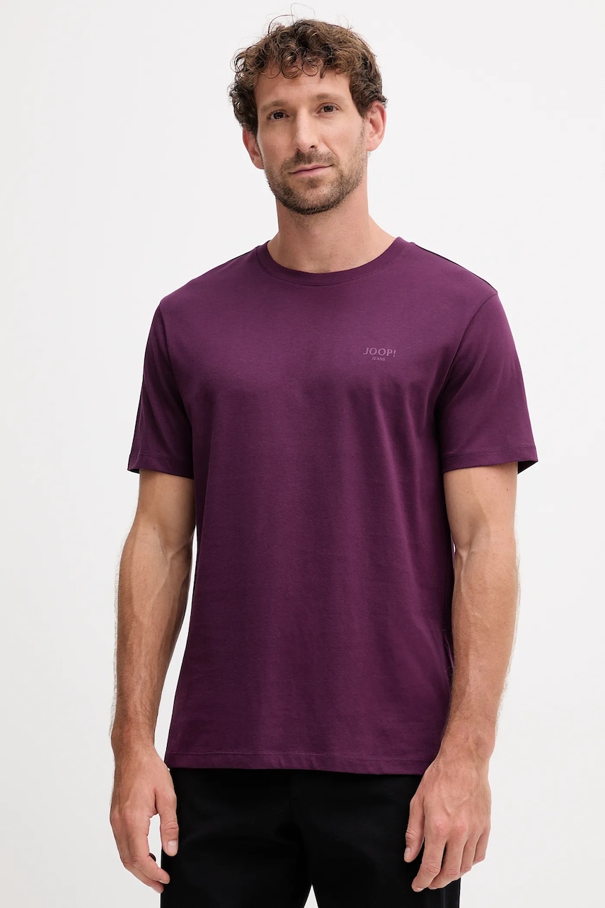 Joop! tricou din bumbac culoarea portocaliu, cu imprimeu, 30045926