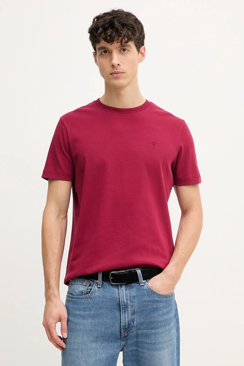 Joop! tricou din bumbac barbati, culoarea bordo, uni, 30045539