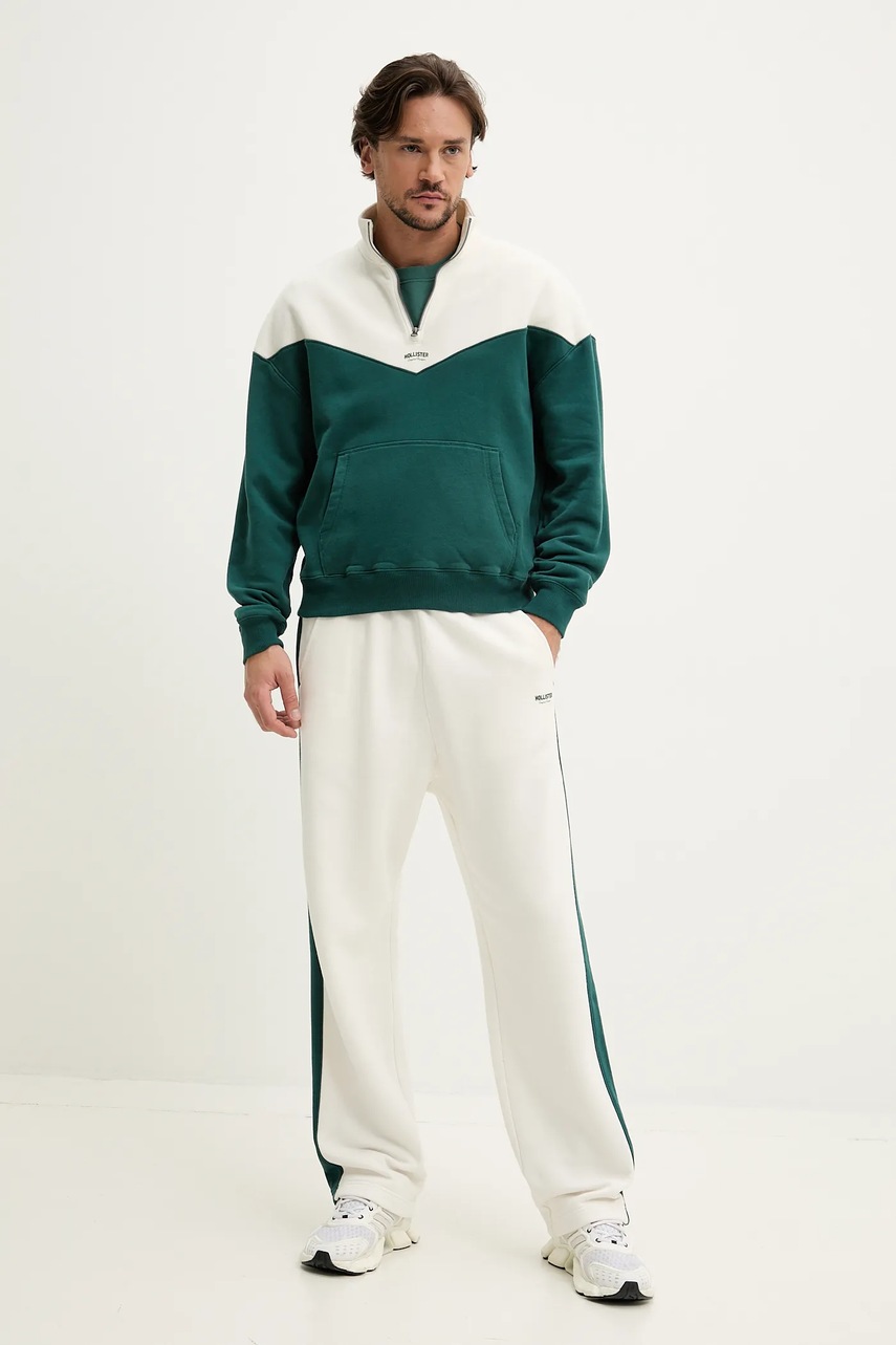 Βαμβακερό μπλουζάκι Abercrombie & Fitch ανδρικό, χρώμα: πράσινο, KI123-5001 φωτογραφία