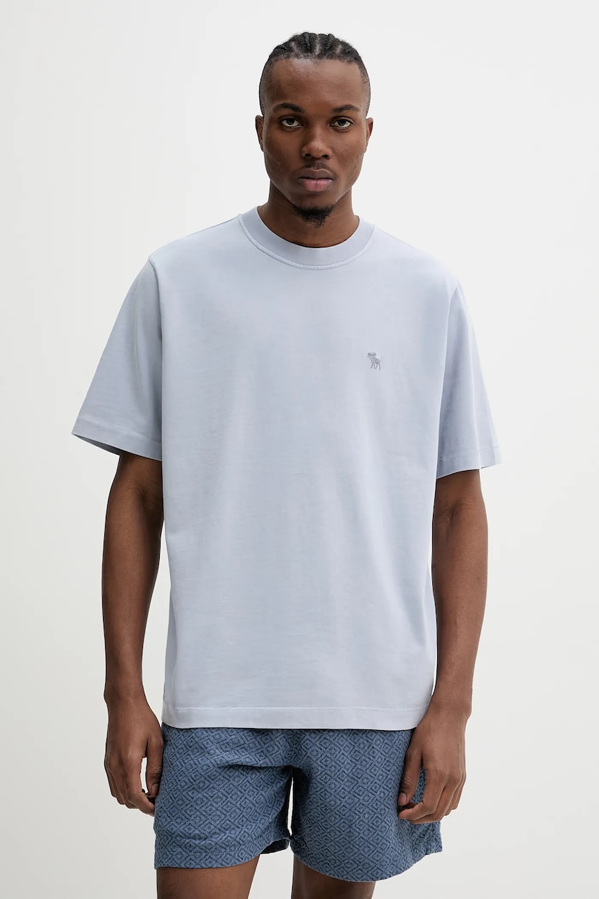 Abercrombie & Fitch tricou din bumbac barbati, uni, KI124-5181