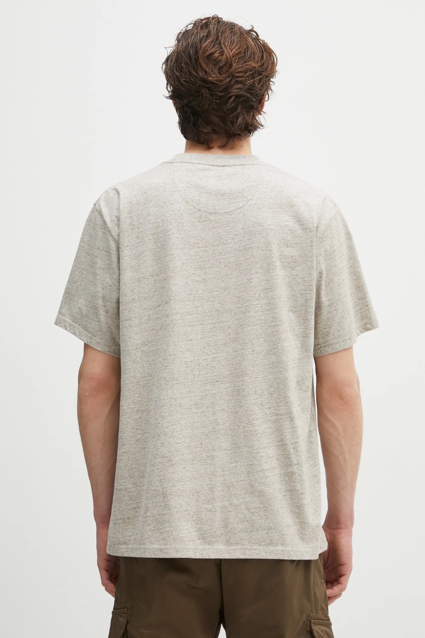 Μπλουζάκι Barbour Barbour Calton Linen Blend OS Fit T-Shirt χρώμα: μπεζ, MTS1404 φωτογραφία