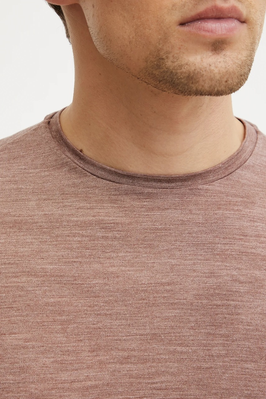 Αθλητικό μπλουζάκι Icebreaker Merino Blend 125 Cool-Lite Sphere χρώμα: καφέ, IB0A56ZM0BW1 φωτογραφία