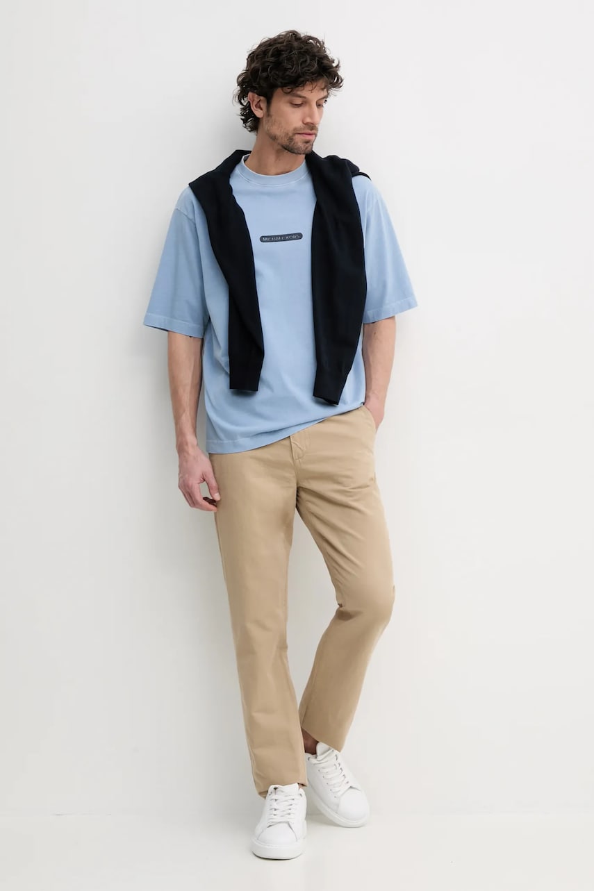 Хлопковая футболка Michael Kors мужская с принтом CS552K2HU2 Хлопковая футболка Michael Kors мужская с принтом CS552K2HU2