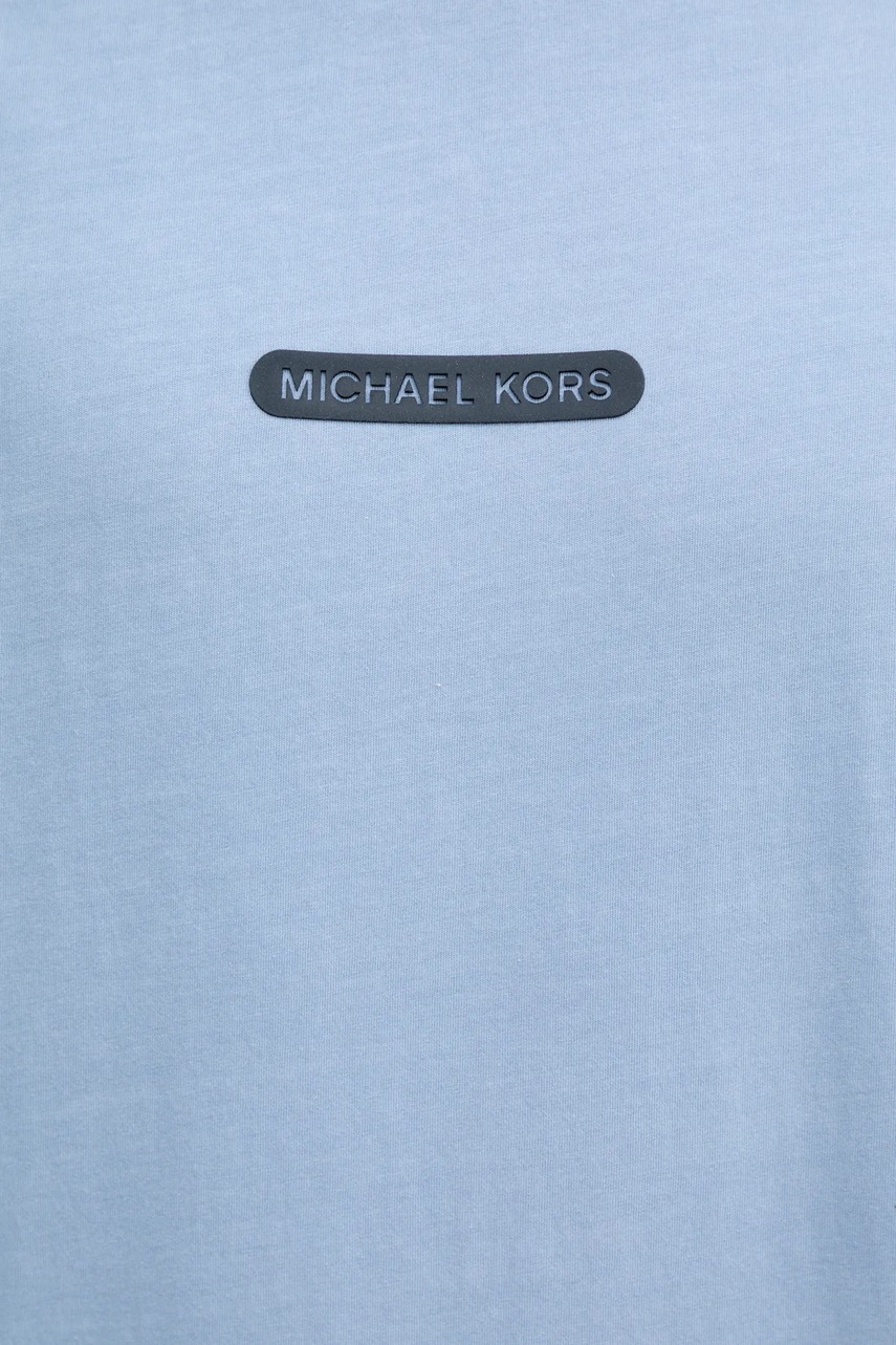 Βαμβακερό μπλουζάκι Michael Kors ανδρικό, χρώμα: μπλε, CS552K2HU2 φωτογραφία