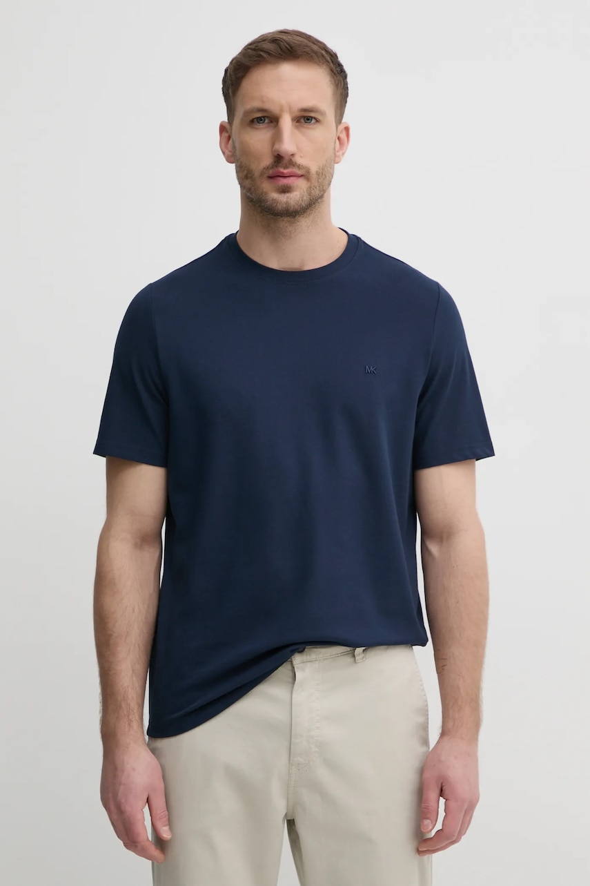Michael Kors tricou bărbați, culoarea bleumarin, uni, CR451V9HFK