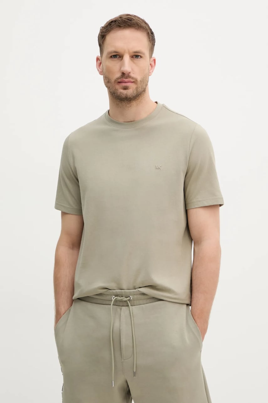 Levně Tričko Michael Kors zelená barva, CR451V9HFK