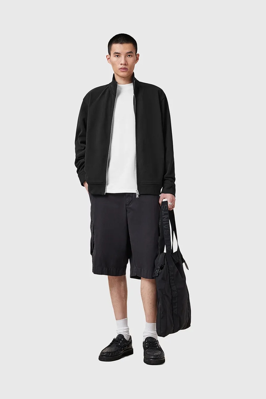 Βαμβακερό μπλουζάκι AllSaints NERO φωτογραφία