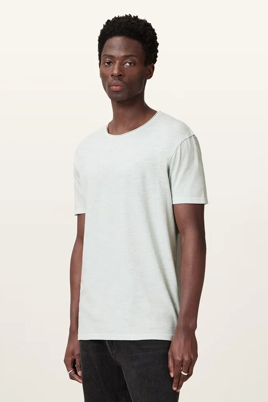 AllSaints tricou din bumbac FIGURE uni, M025JB