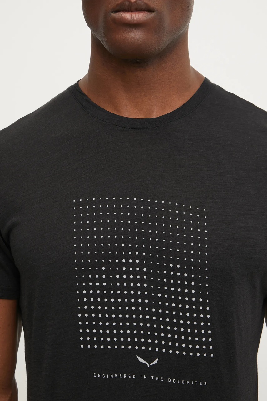 Αθλητικό μπλουζάκι Salewa Eagle χρώμα: μαύρο, 00.0000028901 φωτογραφία