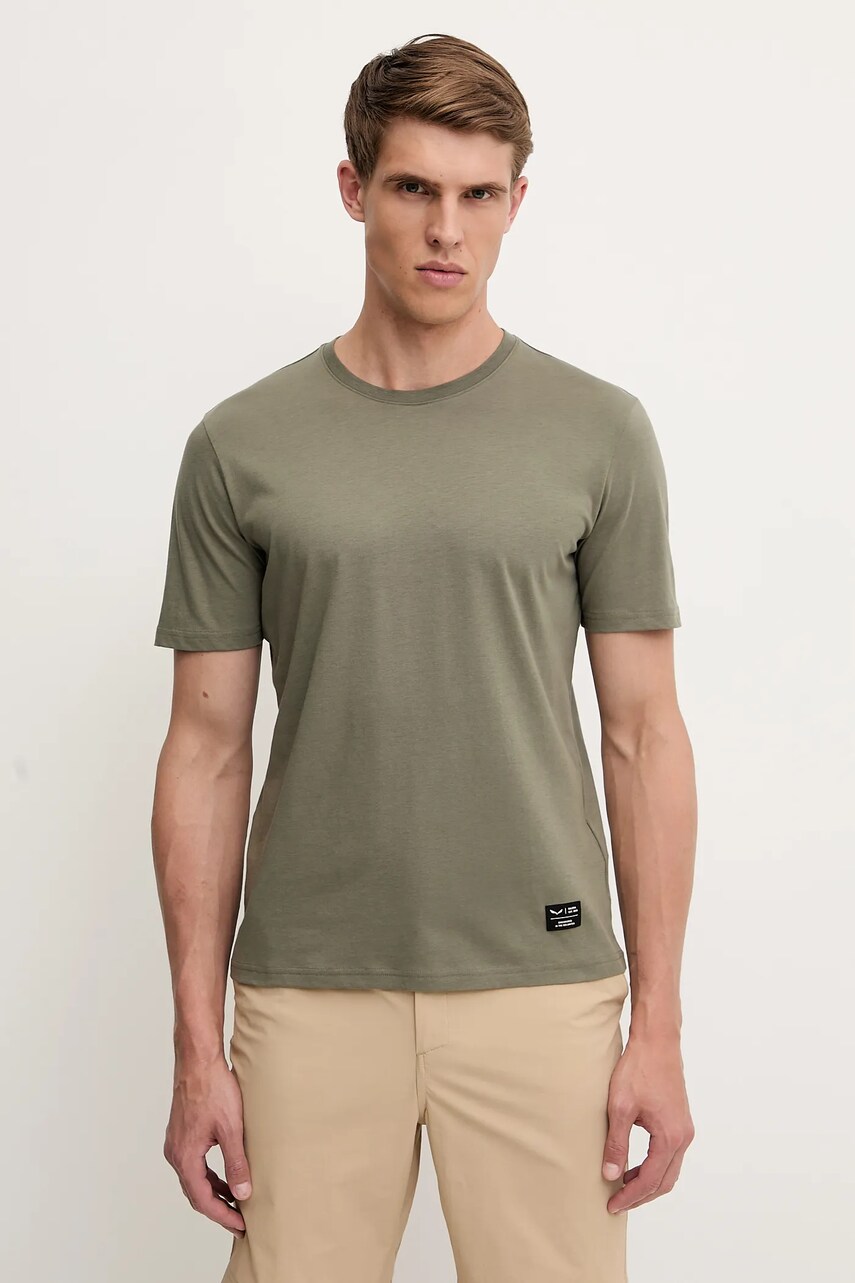 Salewa tricou sport Eagle culoarea verde, uni, 00.0000029153