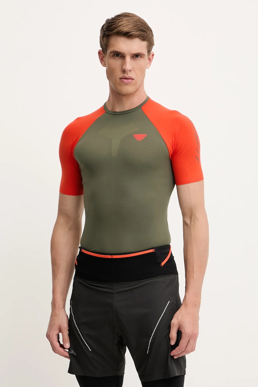 Dynafit tricou sport Ultra S-Tech culoarea verde, cu imprimeu, 08.0000071426