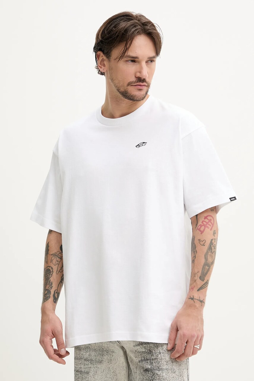 Levně Tričko Vans bílá barva, s potiskem, VN000P50YB21
