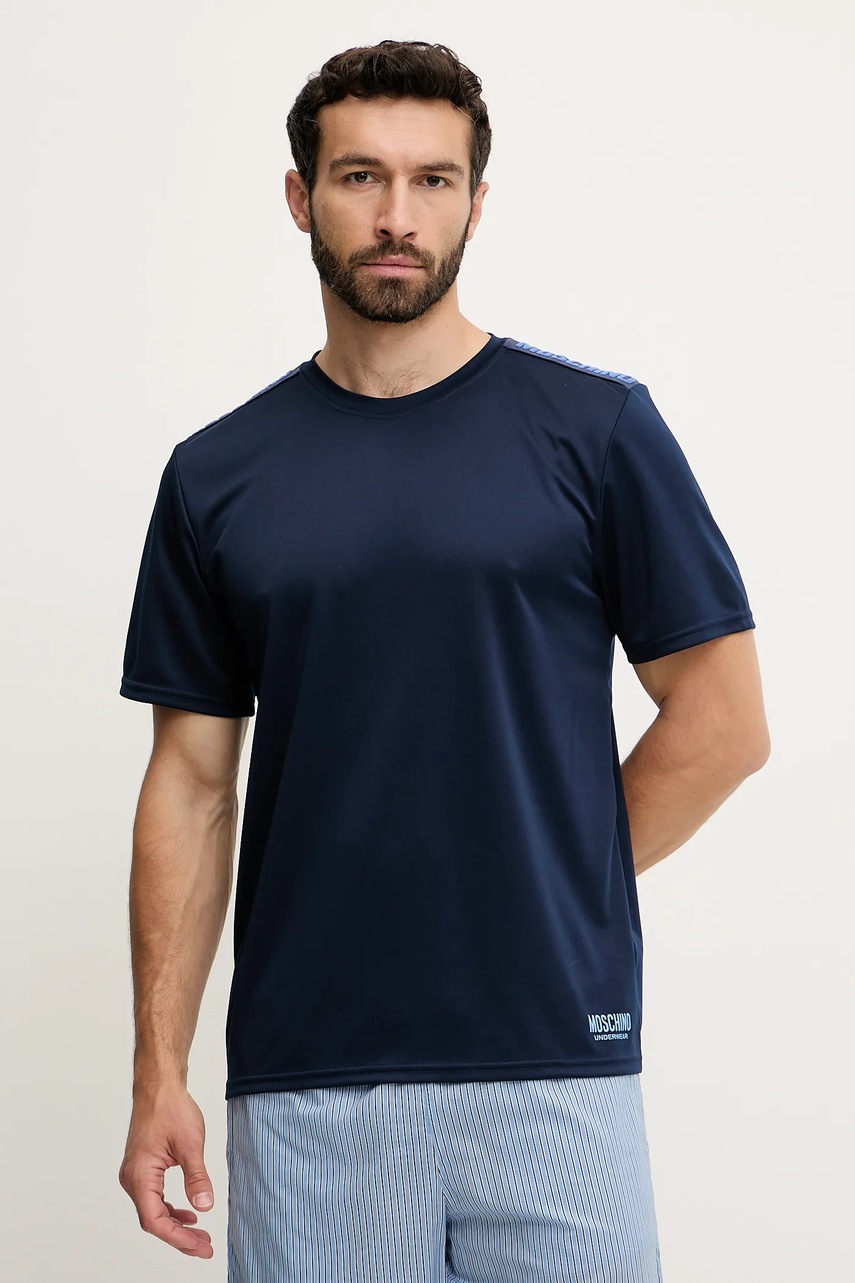 Moschino Underwear Μπλουζάκι πιτζάμας Moschino Underwear χρώμα: ναυτικό μπλε, 0710.4315