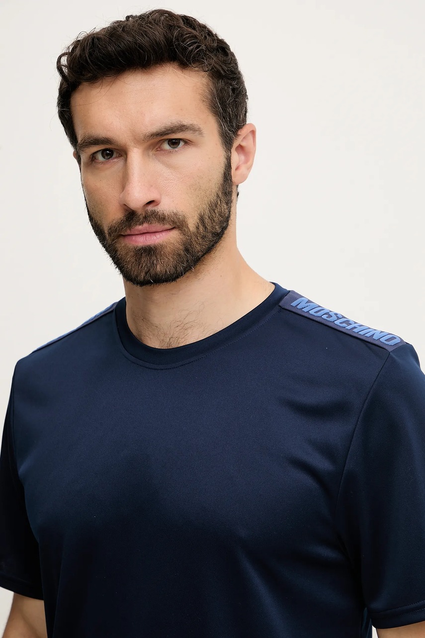 Μπλουζάκι πιτζάμας Moschino Underwear χρώμα: ναυτικό μπλε, 0710.4315 φωτογραφία