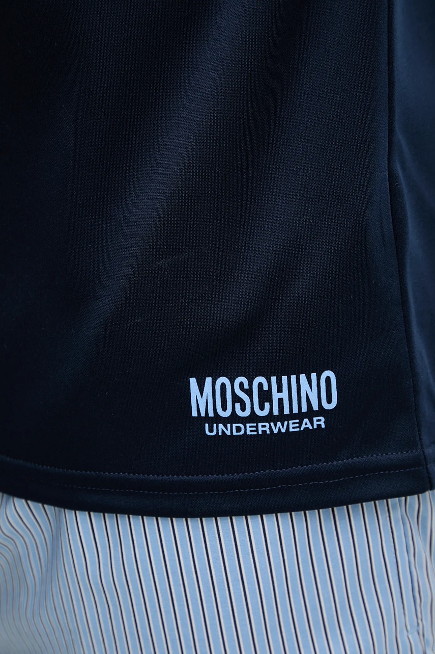 Μπλουζάκι πιτζάμας Moschino Underwear χρώμα: ναυτικό μπλε, 0710.4315 φωτογραφία