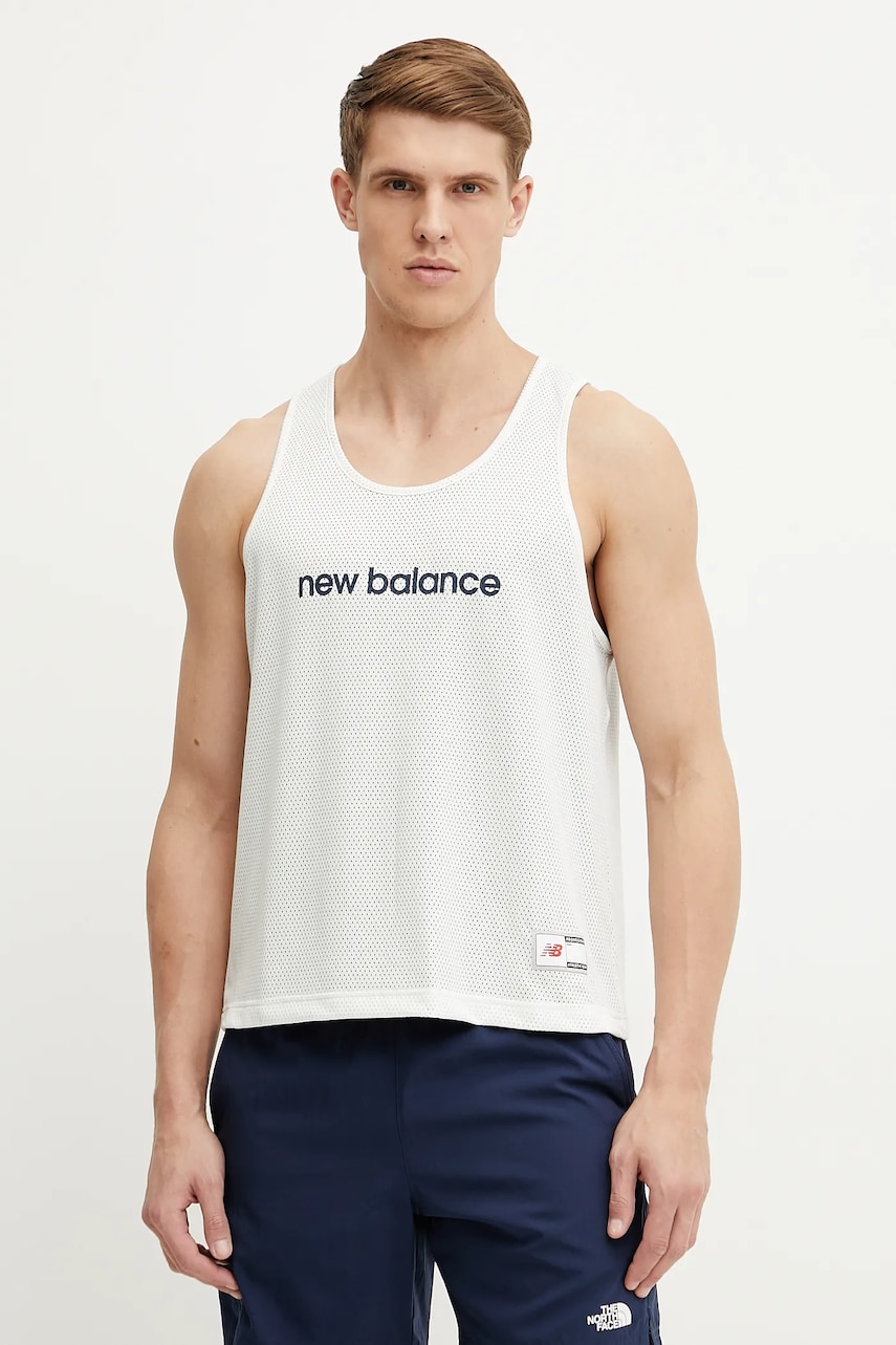 New Balance tricou de antrenament cu două fețe culoarea negru, MT51608BK New Balance tricou de antrenament cu două fețe culoarea negru, MT51608BK