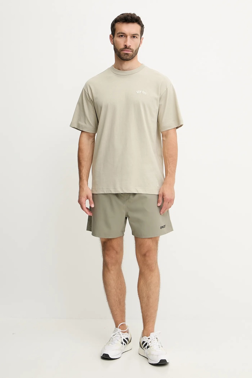 Хлопковая футболка 47 brand MLB New York Yankees цвет бежевый с принтом BB017TMOPWI656855F5