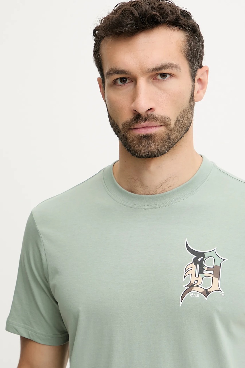 Βαμβακερό μπλουζάκι 47 brand MLB Detroit Tigers ανδρικό, χρώμα: πράσινο, BB009TEMECH643630K2 φωτογραφία