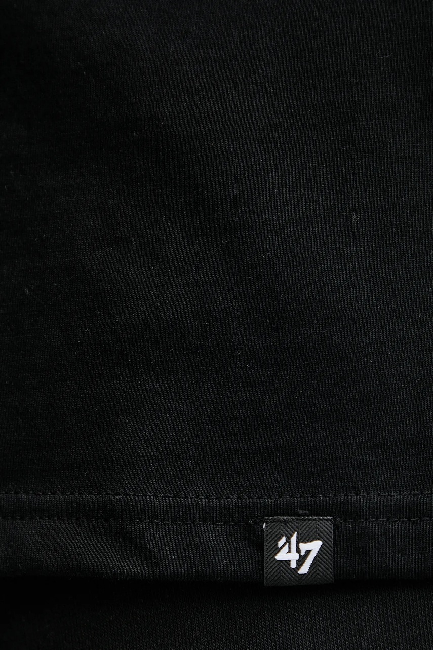 Βαμβακερό μπλουζάκι 47 brand MLB Los Angeles Dodgers ανδρικό, χρώμα: μαύρο, BB012TMBECT657654JK φωτογραφία