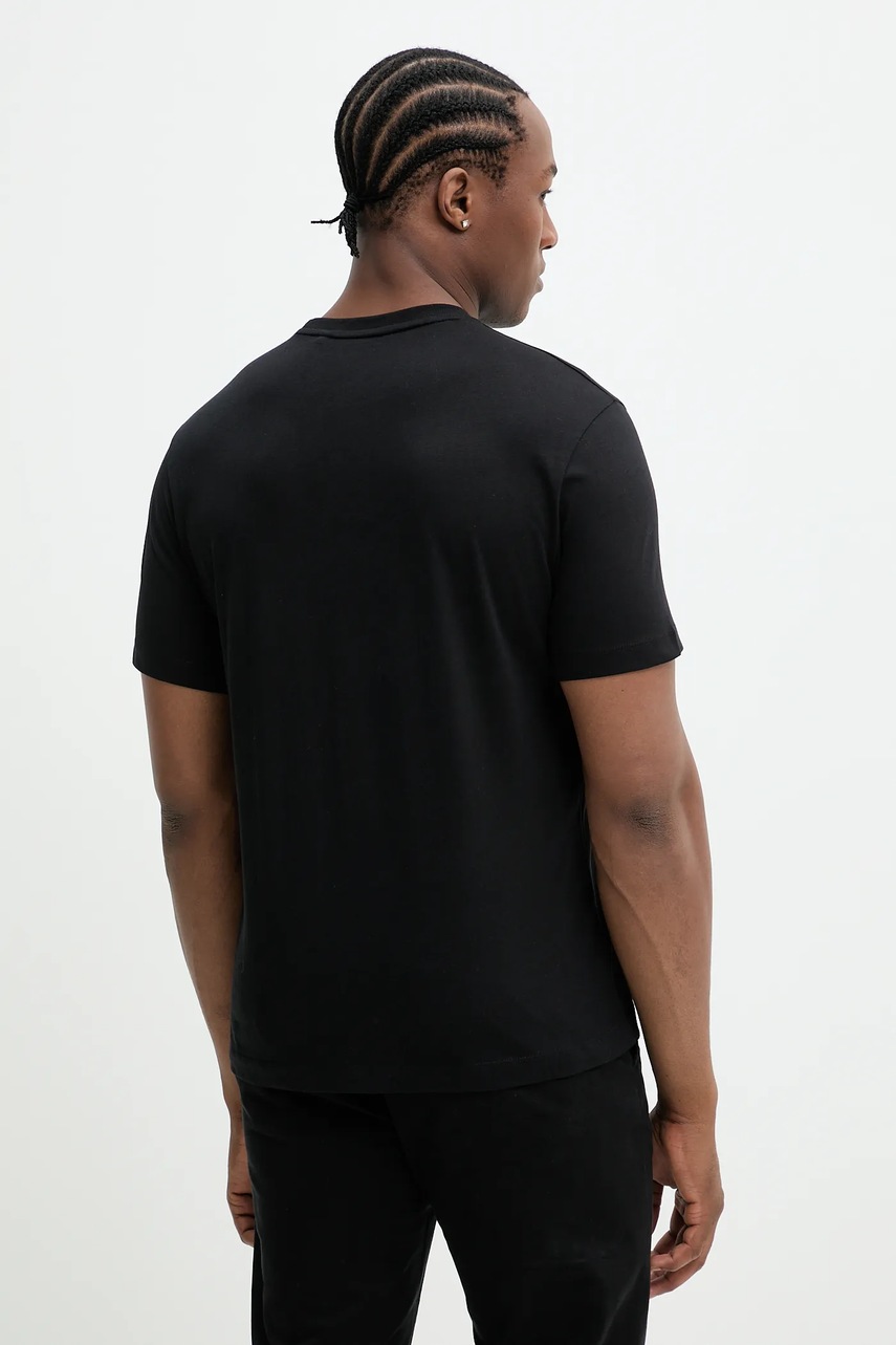 Βαμβακερό μπλουζάκι Guess Jeans ανδρικό, χρώμα: μαύρο, M5GI54 K8FQ4 φωτογραφία