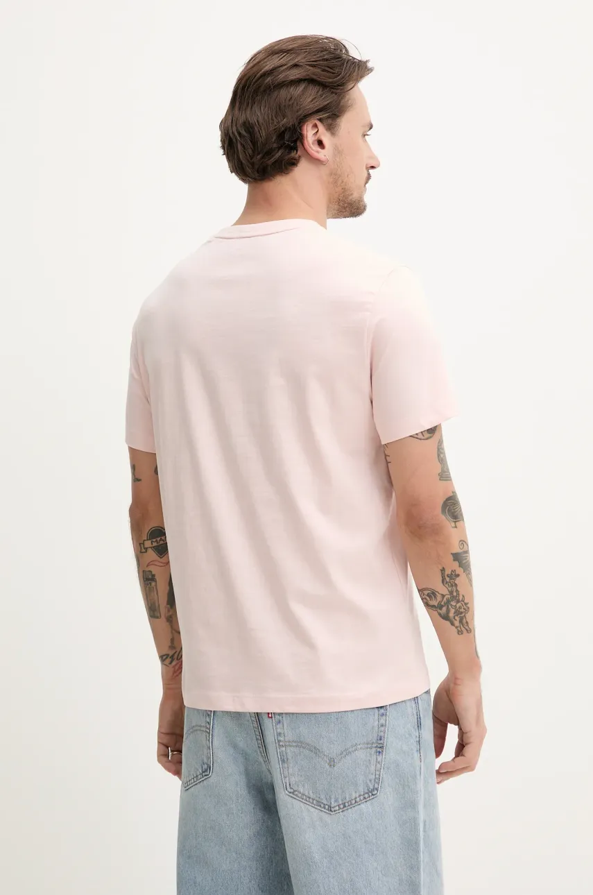 Хлопковая футболка Guess Jeans мужская цвет розовый с принтом M5GI55 K8FQ4 Хлопковая футболка Guess Jeans мужская цвет розовый с принтом M5GI55 K8FQ4