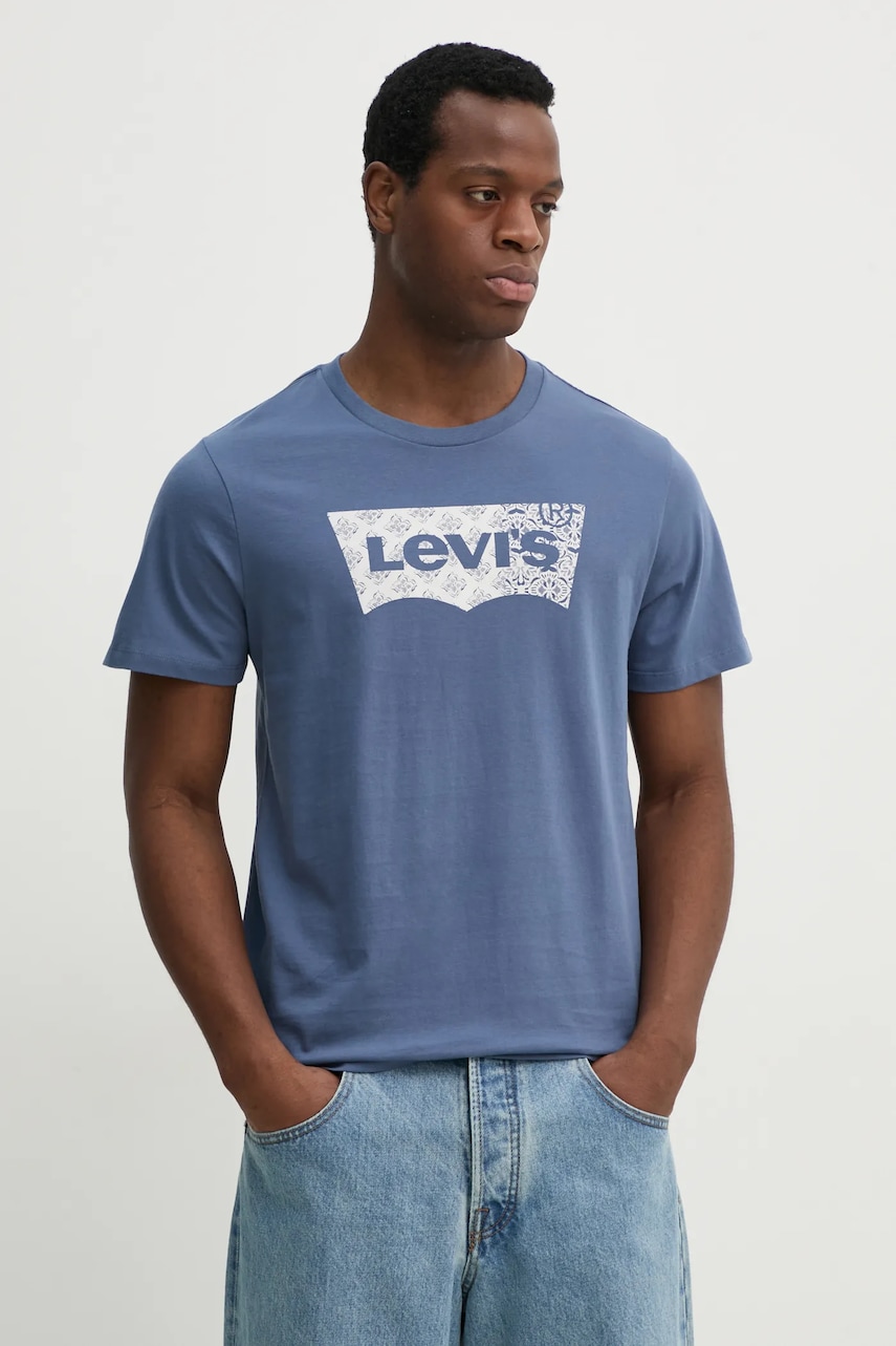 Levi's tricou din bumbac GRAPHIC CREWNECK TEE bărbați, cu imprimeu, 22491 Levi's tricou din bumbac GRAPHIC CREWNECK TEE bărbați, cu imprimeu, 22491