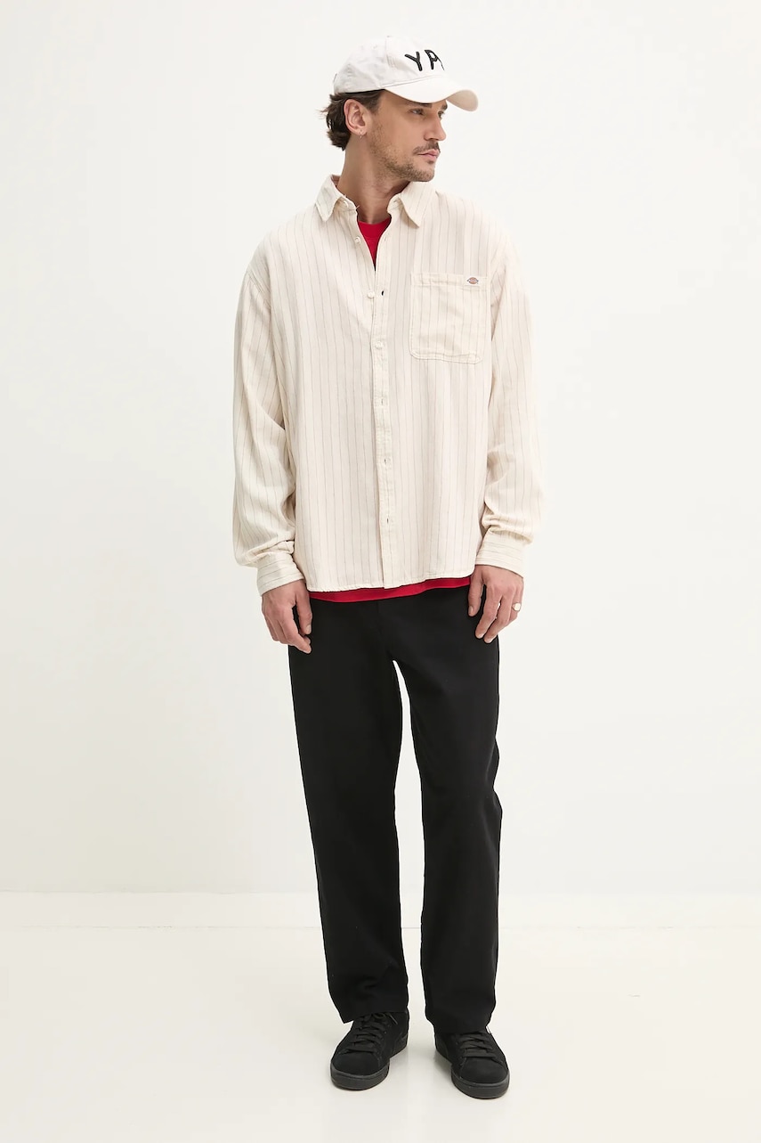 Хлопковая футболка Dickies мужская цвет красный однотонная DK0A4YAI0ER1 Хлопковая футболка Dickies мужская цвет красный однотонная DK0A4YAI0ER1