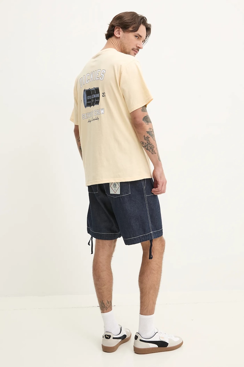 Хлопковая футболка Dickies мужская цвет жёлтый с принтом DK0A4Z8TK531 Хлопковая футболка Dickies мужская цвет жёлтый с принтом DK0A4Z8TK531