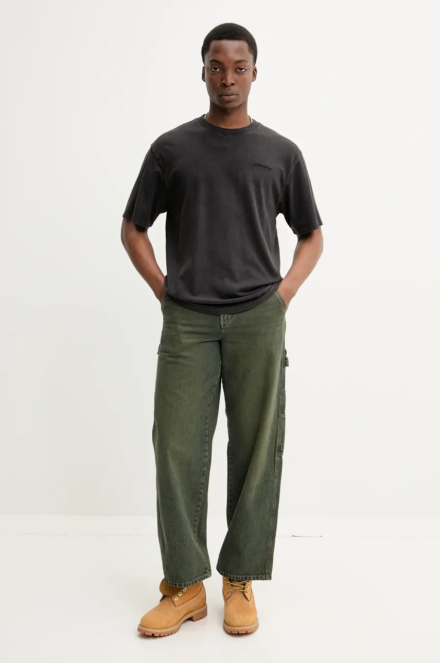 Хлопковая футболка Dickies мужская цвет серый однотонная DK0A866BH861 Хлопковая футболка Dickies мужская цвет серый однотонная DK0A866BH861