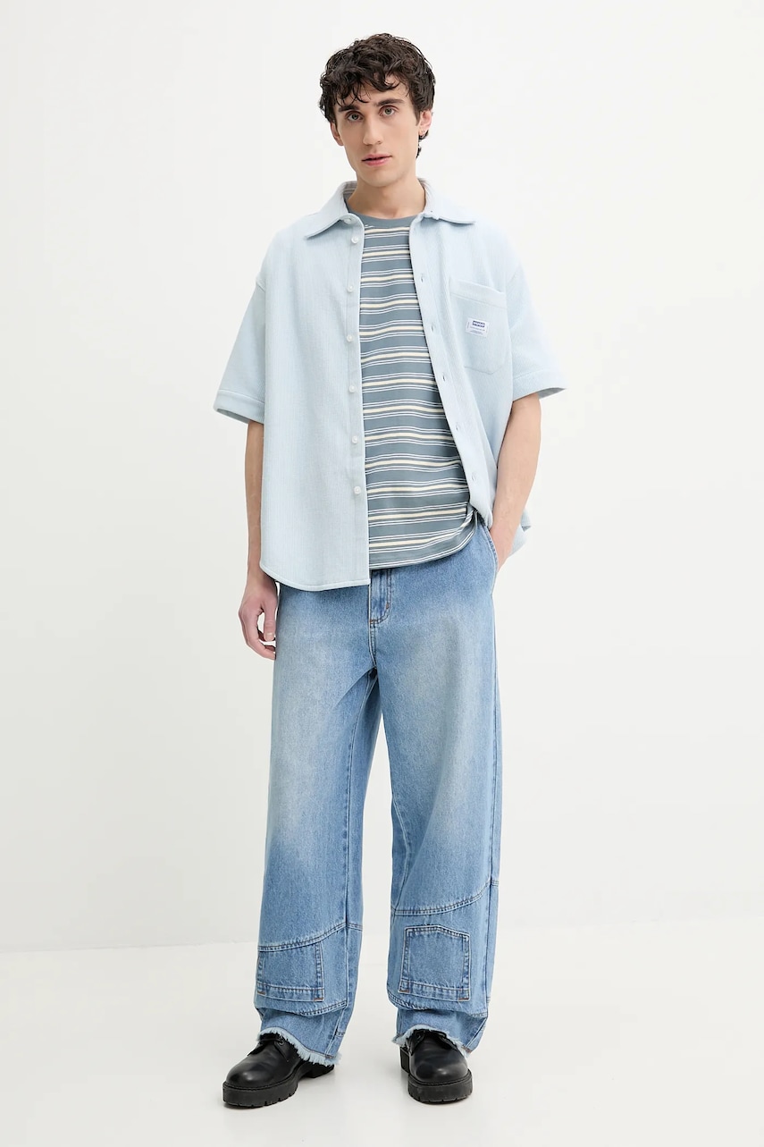 Хлопковая футболка Dickies мужская цвет серый узорная DK0A4Z8SG701 Хлопковая футболка Dickies мужская цвет серый узорная DK0A4Z8SG701